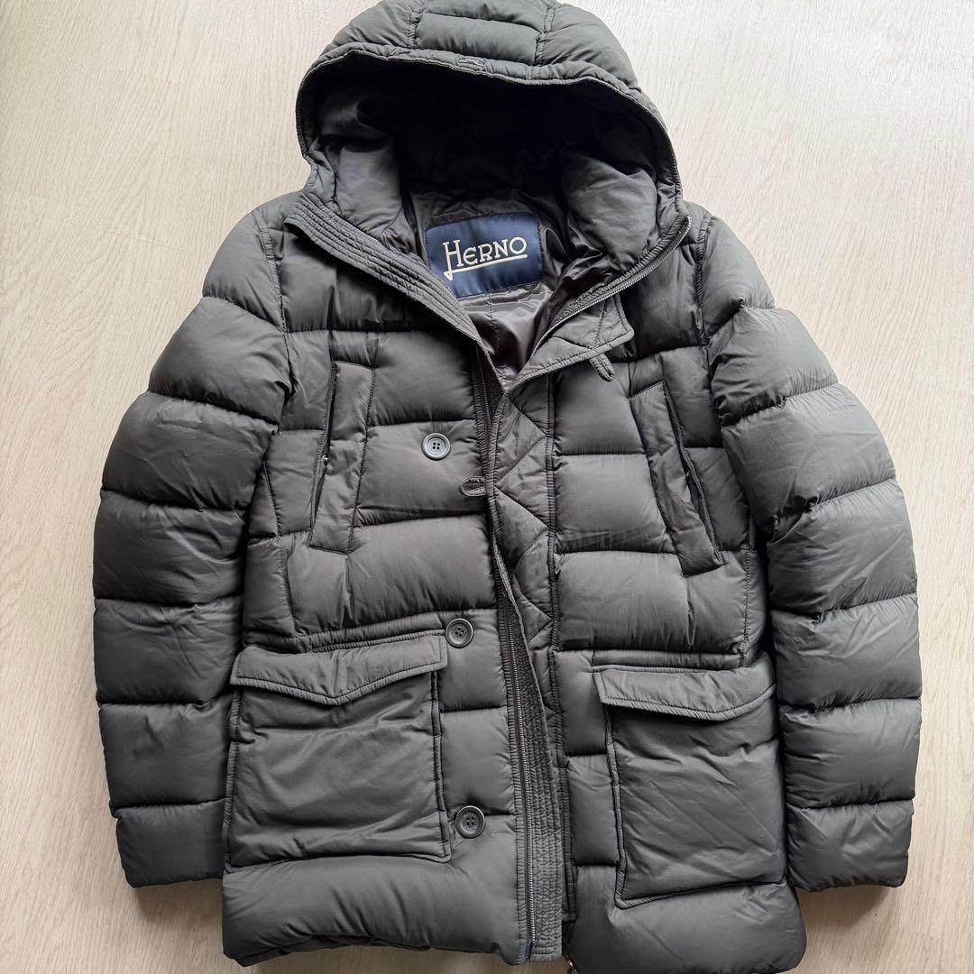 【高級⭐️軽量⭐️定価15万】Henro n-3b ダウンジャケット　ヘルノ　カーキ