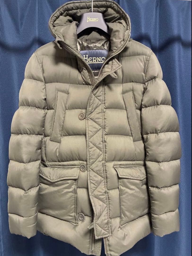 【高級⭐️軽量⭐️定価15万】Henro n-3b ダウンジャケット　ヘルノ　カーキ