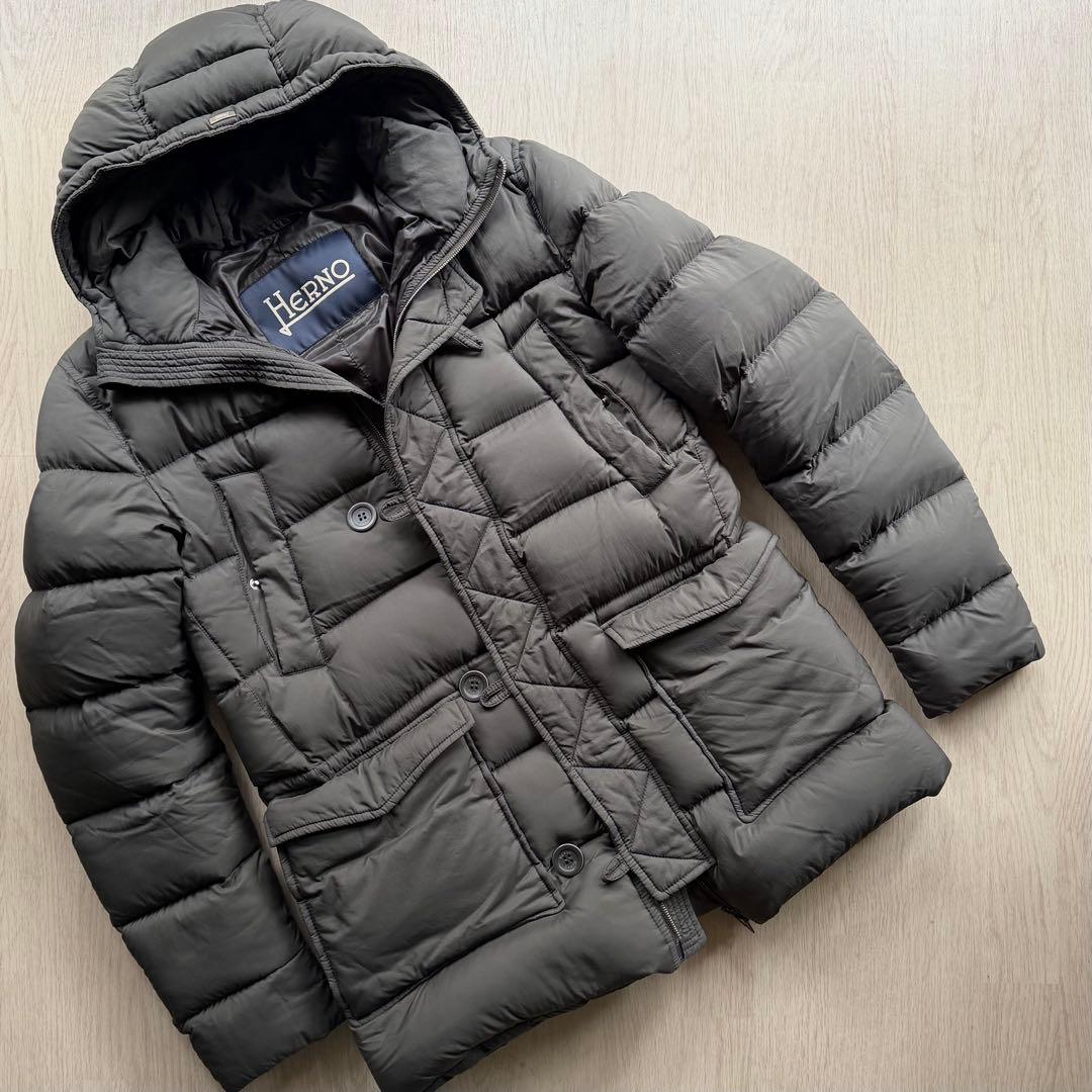 【高級⭐️軽量⭐️定価15万】Henro n-3b ダウンジャケット　ヘルノ　カーキ