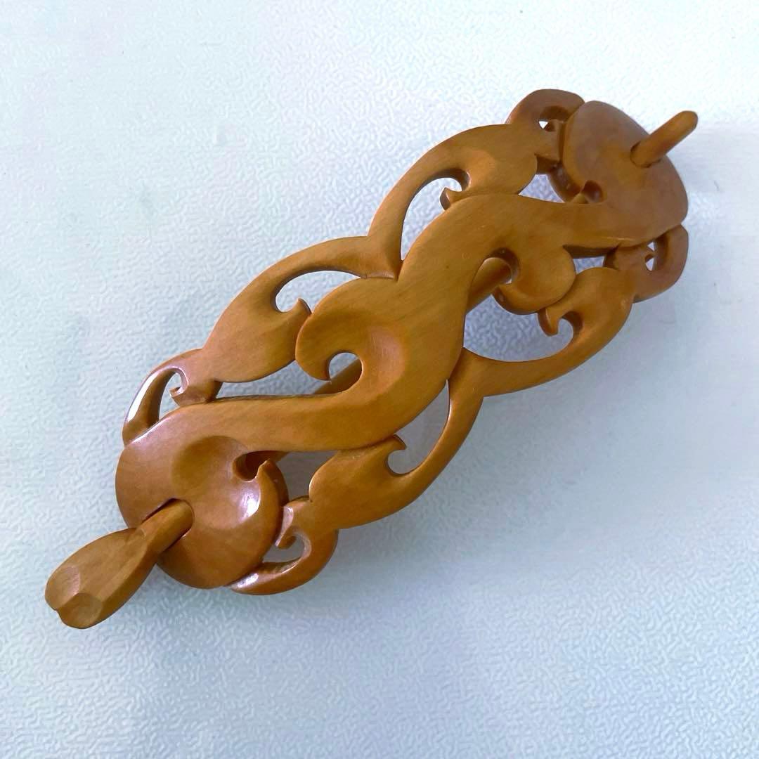 【新品】浅草 よのや櫛舗 木製 髪留め マジェステ(棒留め) つげ櫛 本つげ