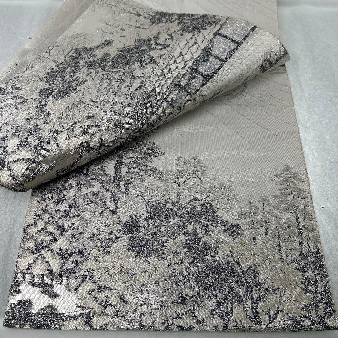 日本の風景 六通柄袋帯 淡いクリーム色1226