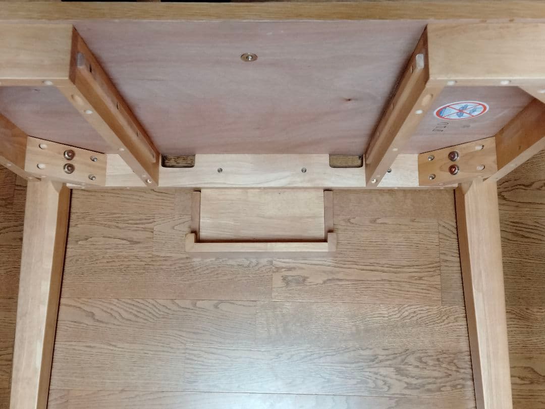 【美品】天然木 北欧スタイル オーク材 学習机 パソコンデスク 引き出し付き