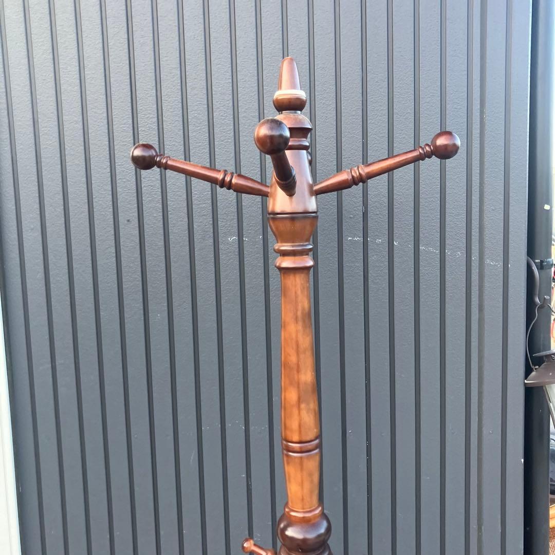 昭和レトロ カリモク 木製 ポールハンガー ハンガーラック 傘立て ビンテージ