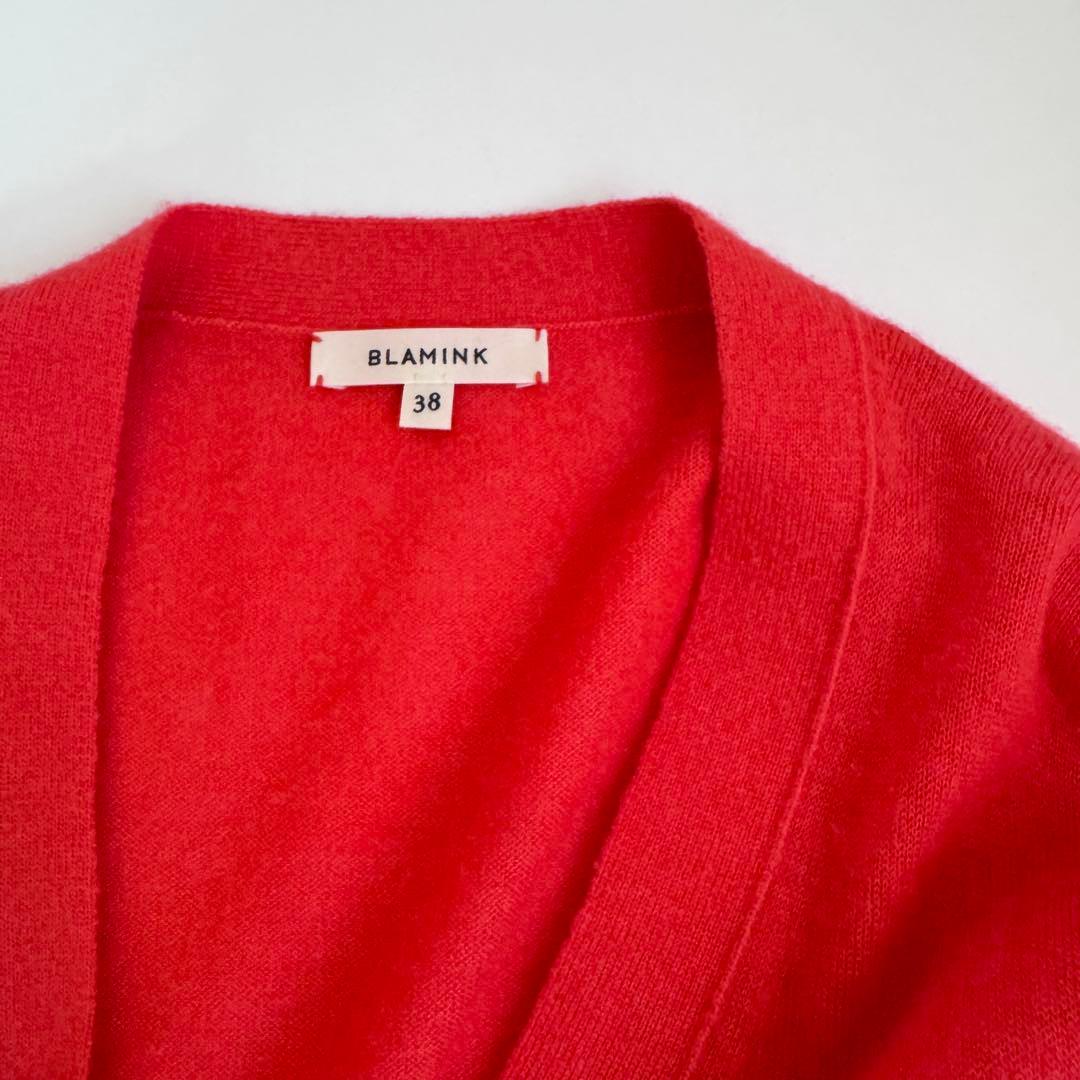早春コーデ★BLAMINK極上シルクカシミヤ オレンジ カーディガン ブラミンク