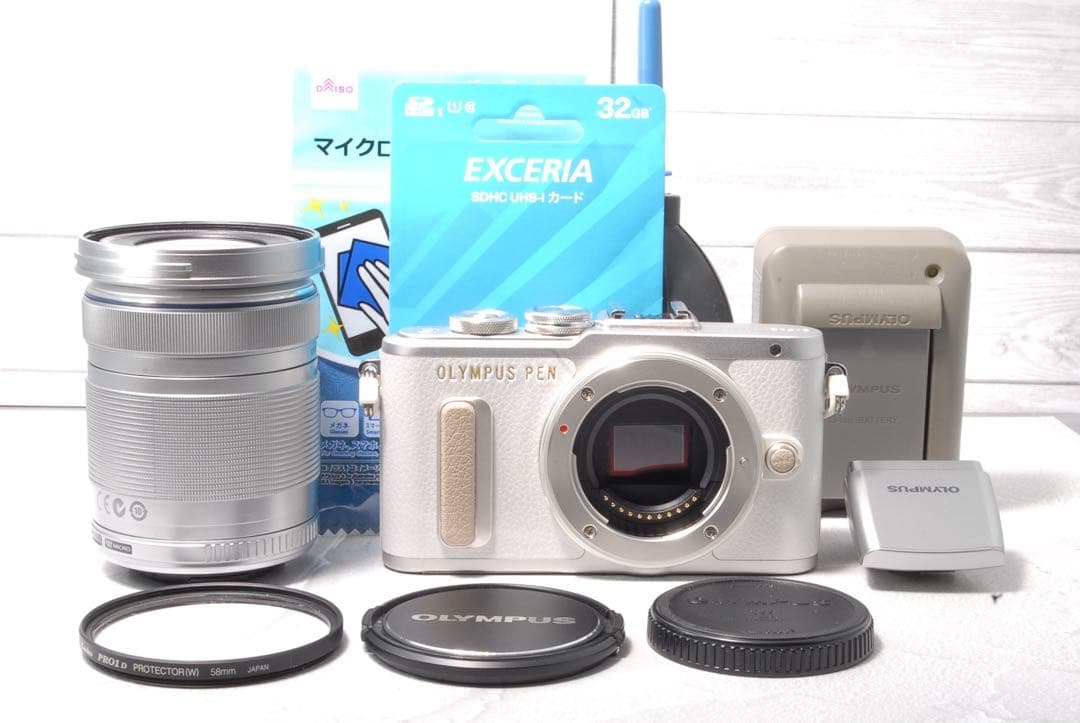 オリンパス E-PL8 望遠レンズキット Wi-Fiでスマホ転送できる ◇美品◇