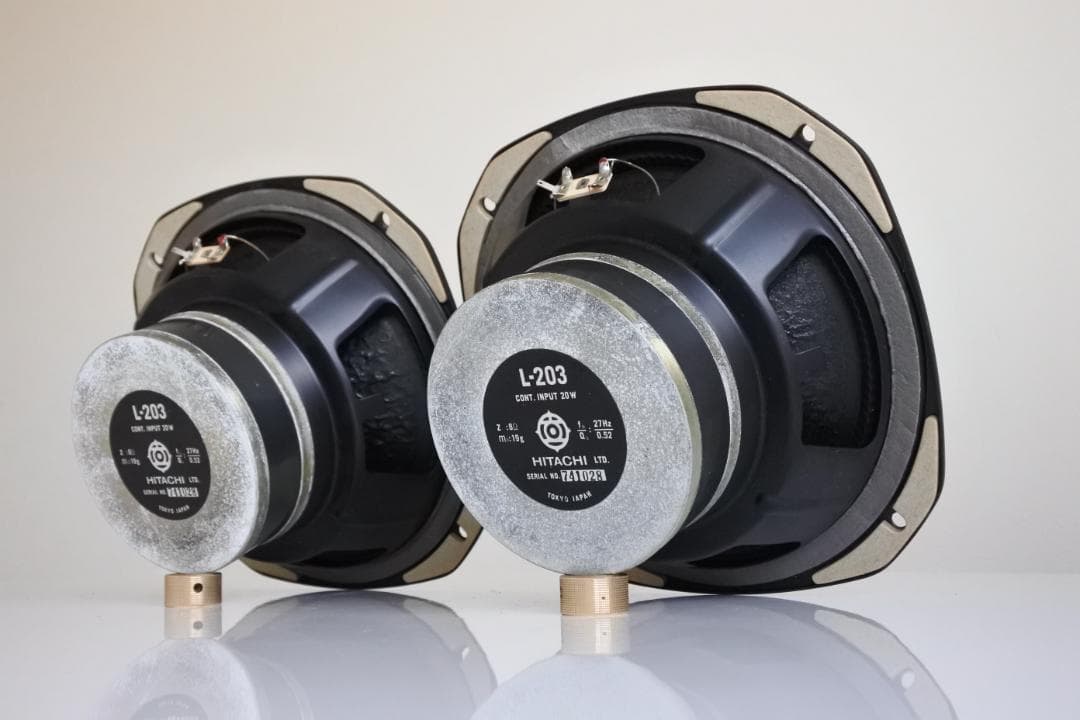 Lo-D L-203 ギャザードエッジ・ウーファー 正常動作品 2個(ペア1組)