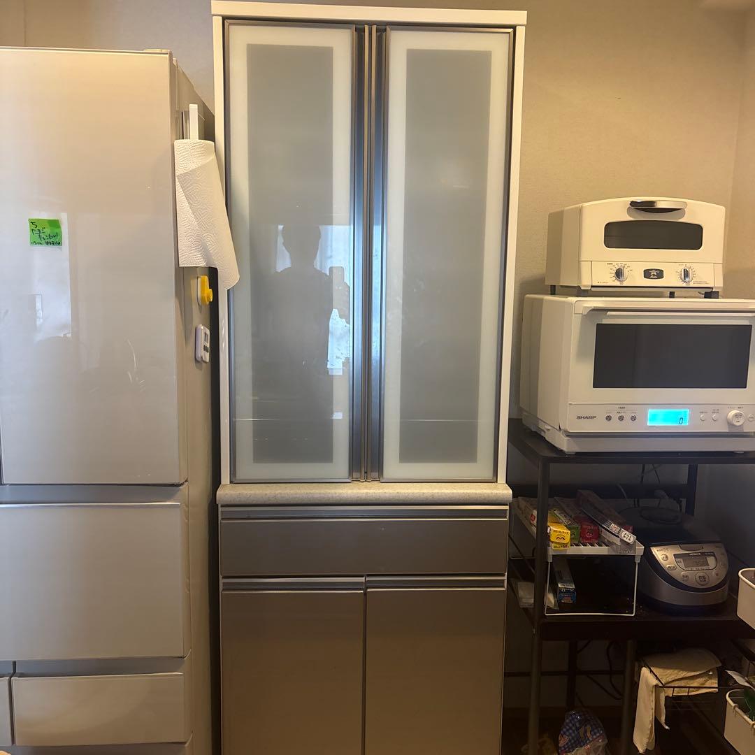 食器棚アルミナ2 70DBシルバー