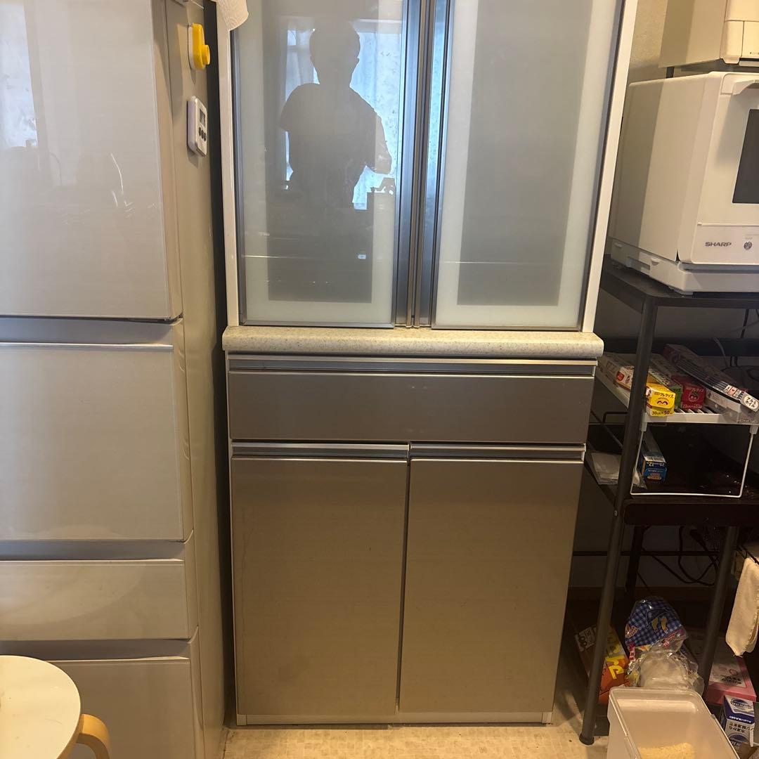 食器棚アルミナ2 70DBシルバー