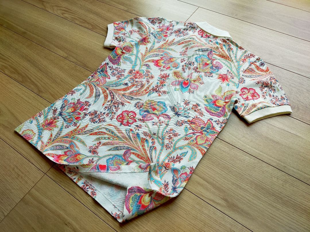 新品タグ付ETRO エトロ ペイズリー 柄 ポロシャツ40サイズ