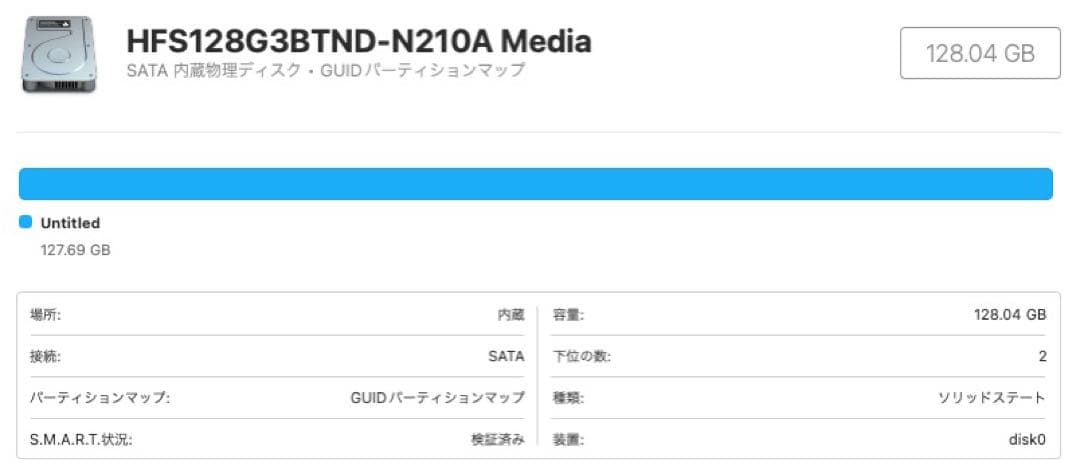ミニPC Apple Mac mini (Late 2014) 128GB SSD