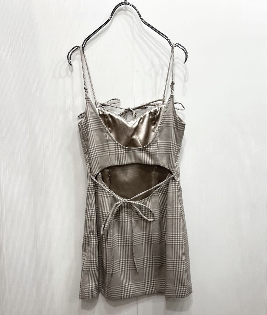 Brille グレーチェック柄キャバドレス S トップス、付属なしの為 特別価格