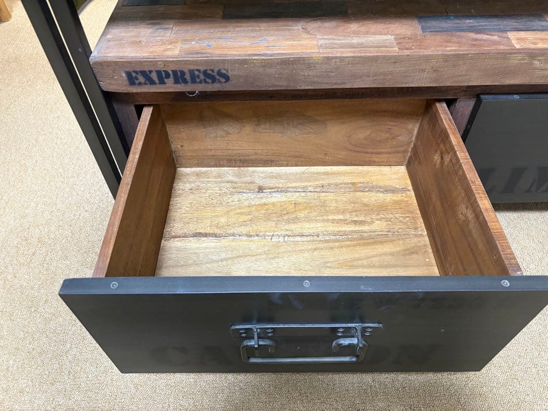 d-Bodhiインダストリアル アイアン 無垢材 TVボード テレビ台