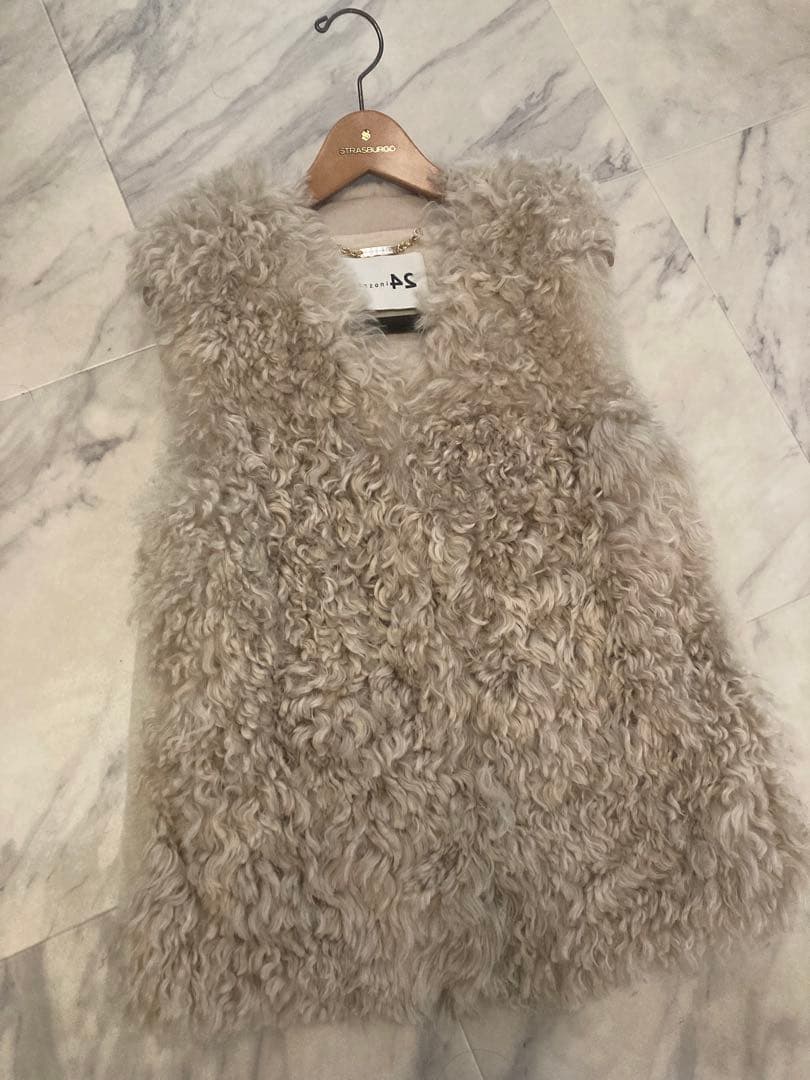 【新品未使用】定価21万円manzoni24羊毛ラビット切り替えファージレ