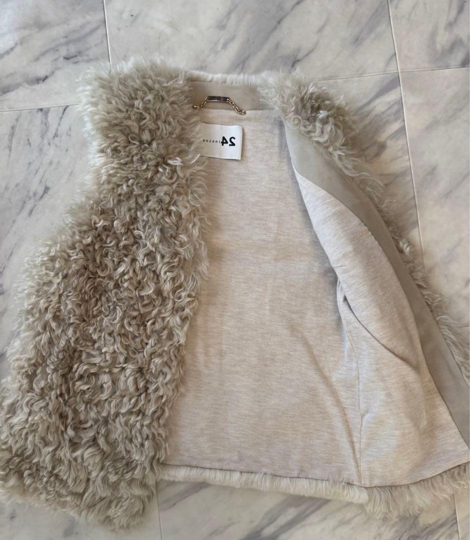 【新品未使用】定価21万円manzoni24羊毛ラビット切り替えファージレ