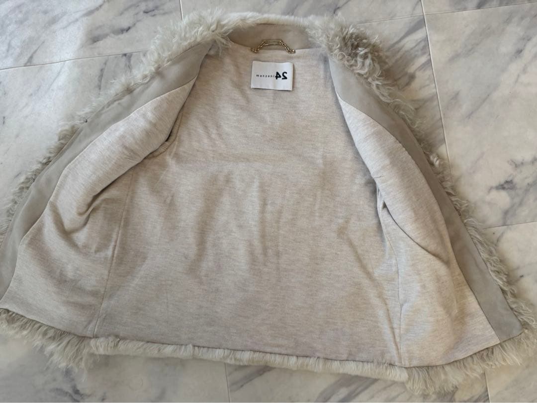 【新品未使用】定価21万円manzoni24羊毛ラビット切り替えファージレ