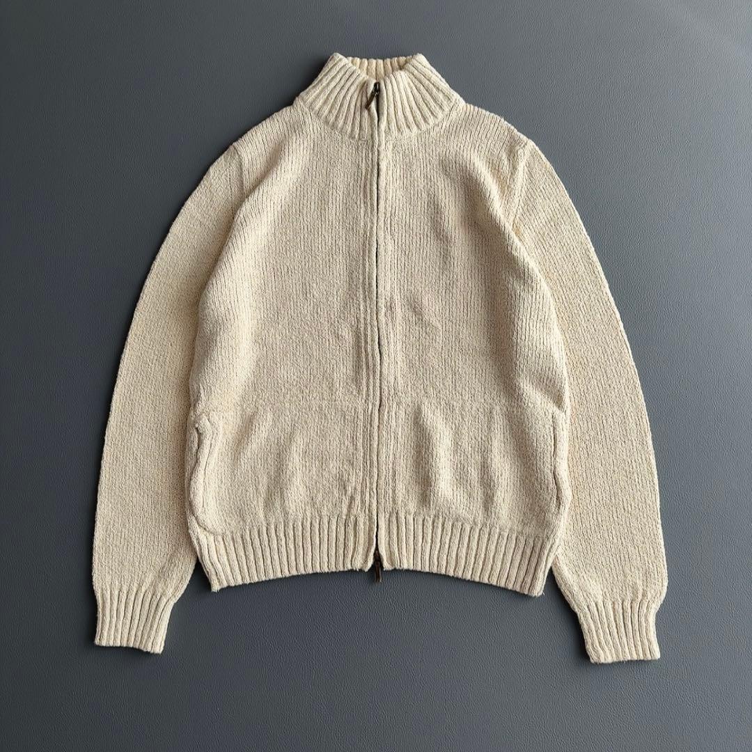 ロロピアーナ　ジップアップセーター　ブルゾン　ジャケット　コットン　ドライバーズ