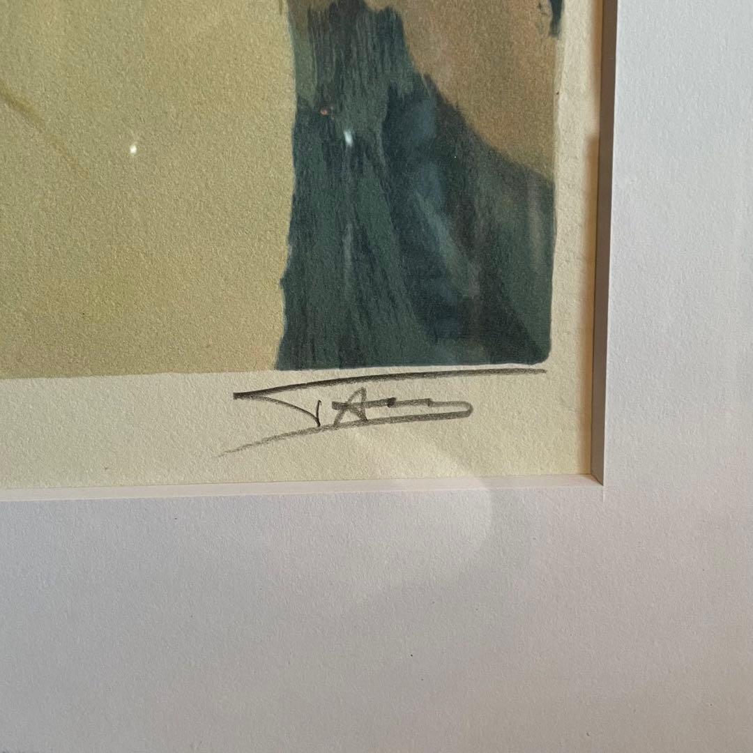 マリー・ローランサン「笛を持つ少女」リトグラフ　9/25 25.3.8−2