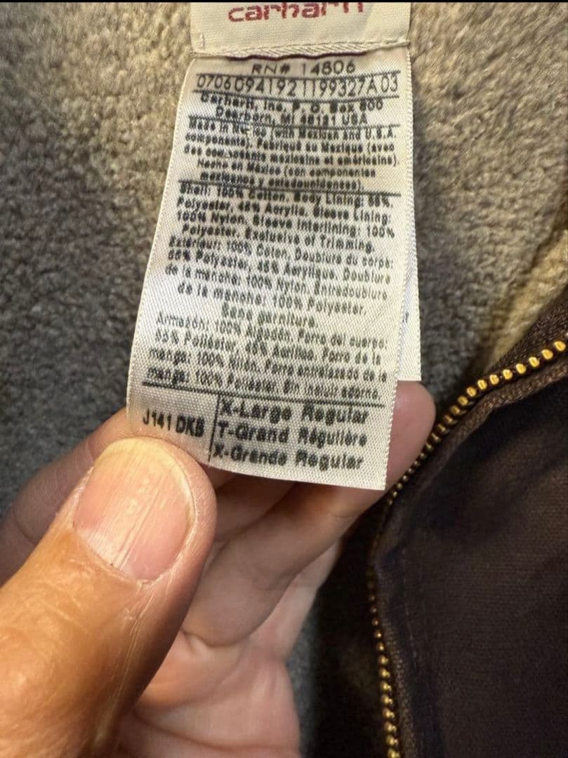 Carhartt ブラウン ダックシエラジャケットXL