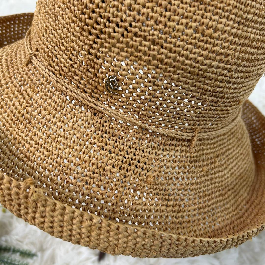 美品★ヘレンカミンスキー ハット ライトブラウン ストローハット ｂ