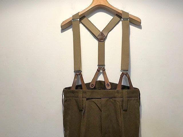 【デッドストック】イギリス軍 ドレスパンツ+サスペンダー W80
