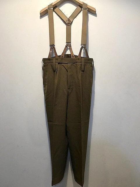 【デッドストック】イギリス軍 ドレスパンツ+サスペンダー W80