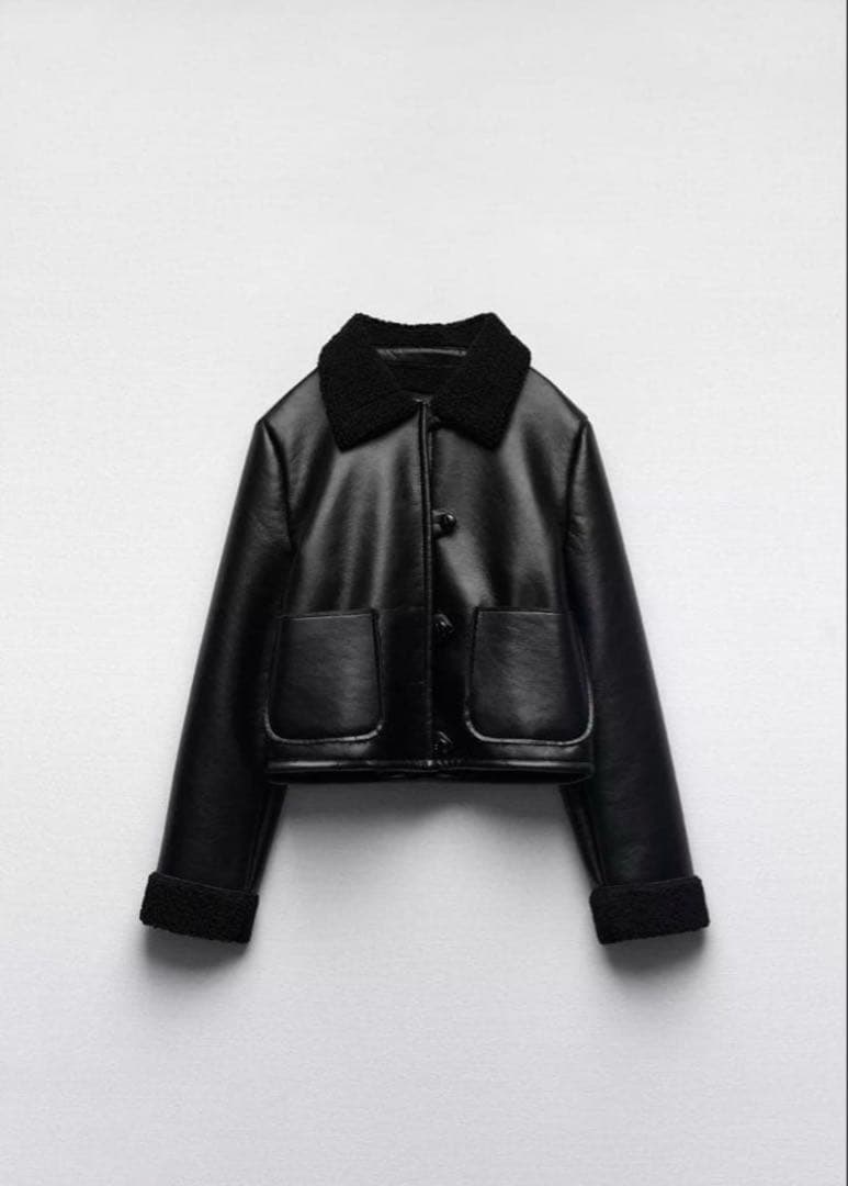 ZARA レザージャケット　ブラック