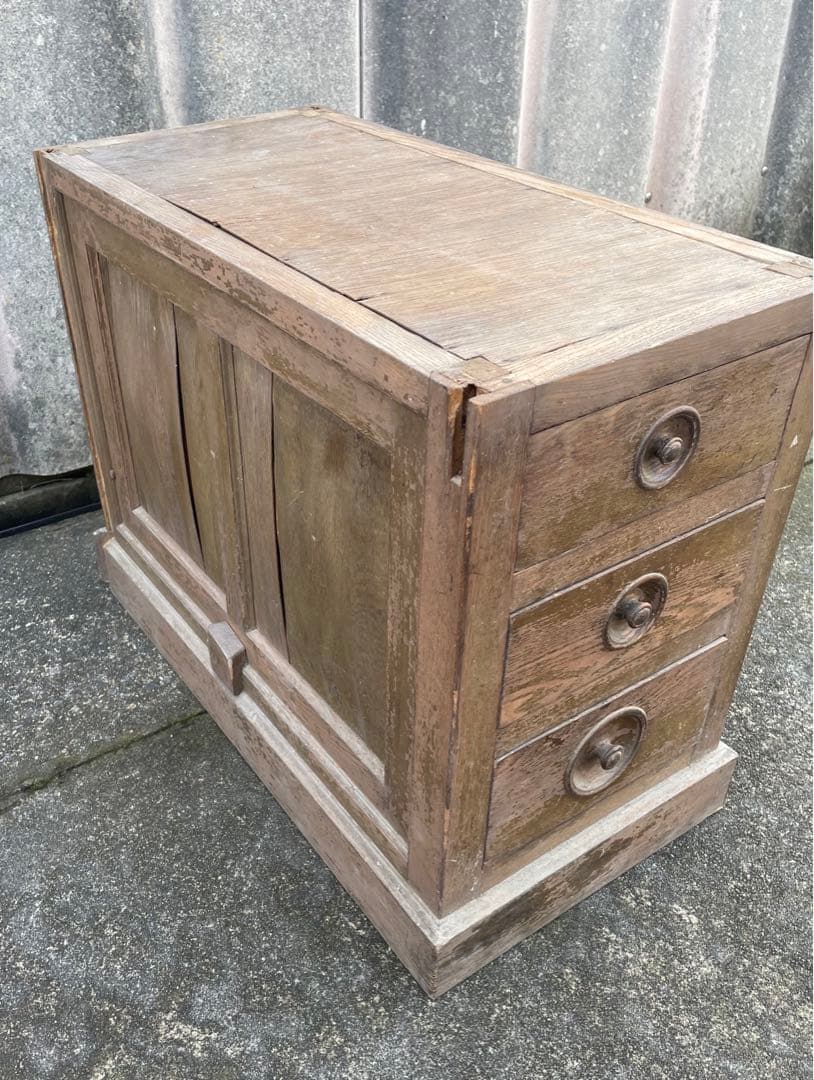 アンティーク/古道具/無垢材/両袖机/書斎机/分解式/作業台/デスク/店舗什器