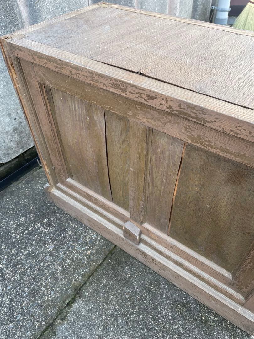 アンティーク/古道具/無垢材/両袖机/書斎机/分解式/作業台/デスク/店舗什器