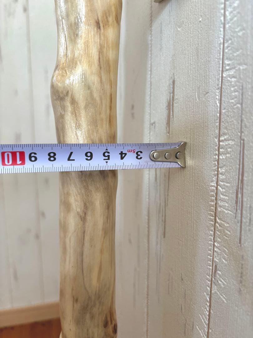 流木　ドアハンドル　ドアノブ　取手　長さ68cm　曲がり　白　#1