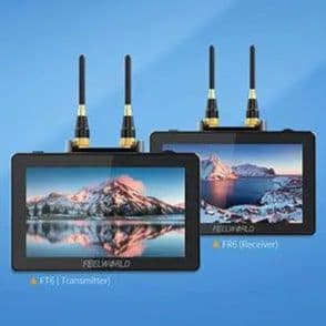FEELWORLD FT6 FR6 5.5インチ ワイヤレスビデオ送信 電池×4