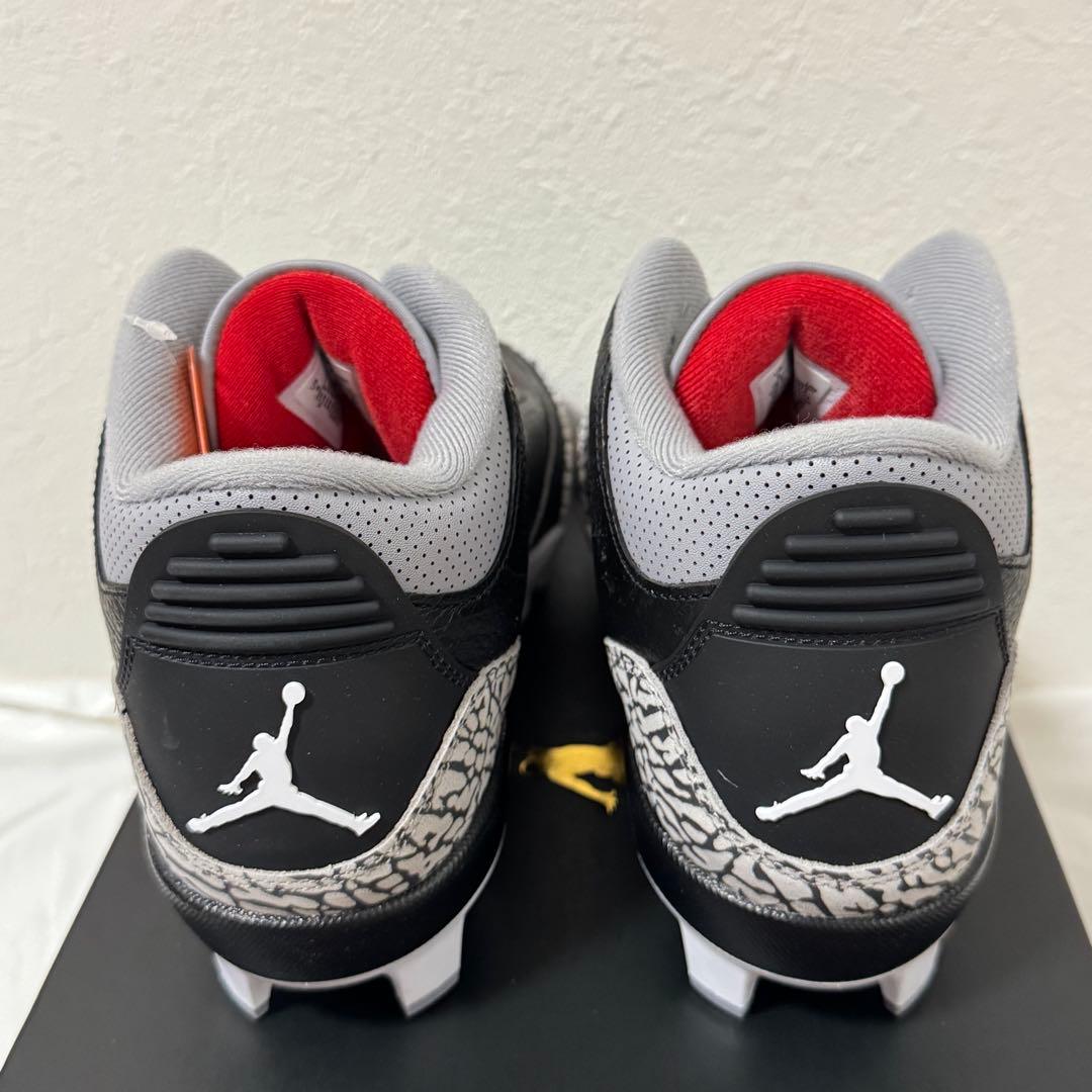 Jordan 3 Retro MCS ブラック×グレー 27cm スパイク