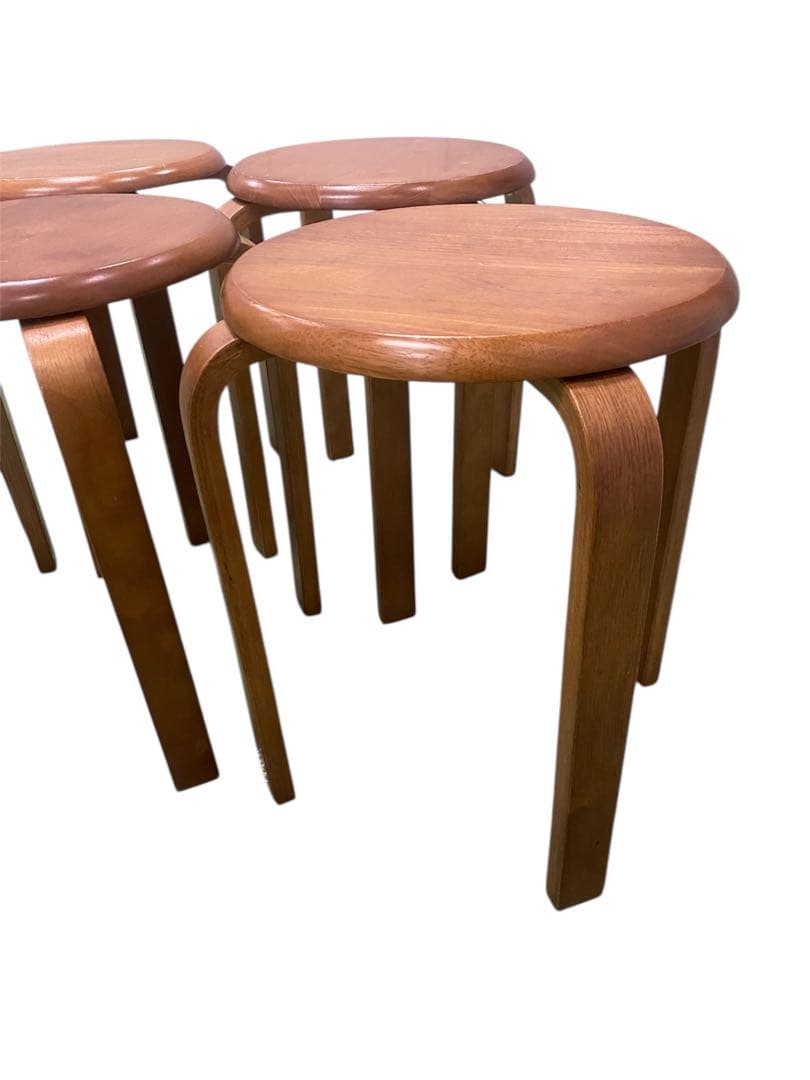 北欧風 木製スツール 木製チェア ×5脚