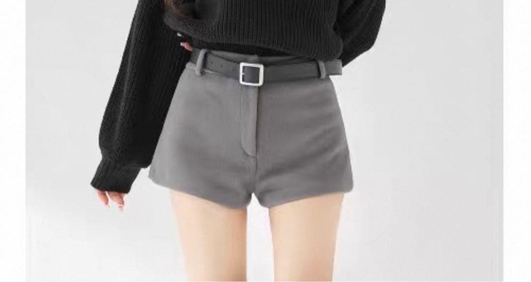 新品ダーリッチ　Darich　メルトンミドルショートパンツ　グレー　S