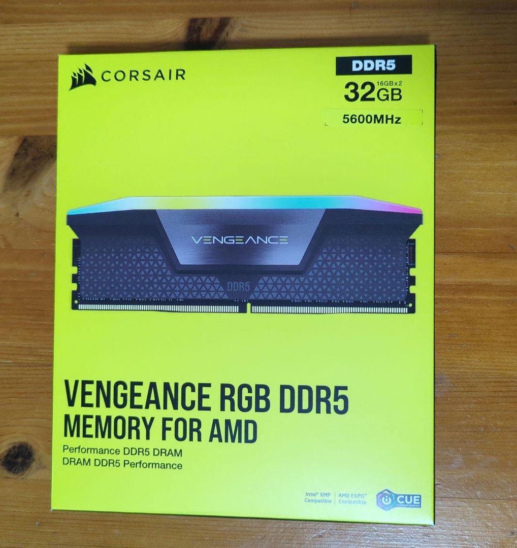 メモリー CORSAIR VENGEANCE RGB DDR5 32GB 5600MHz