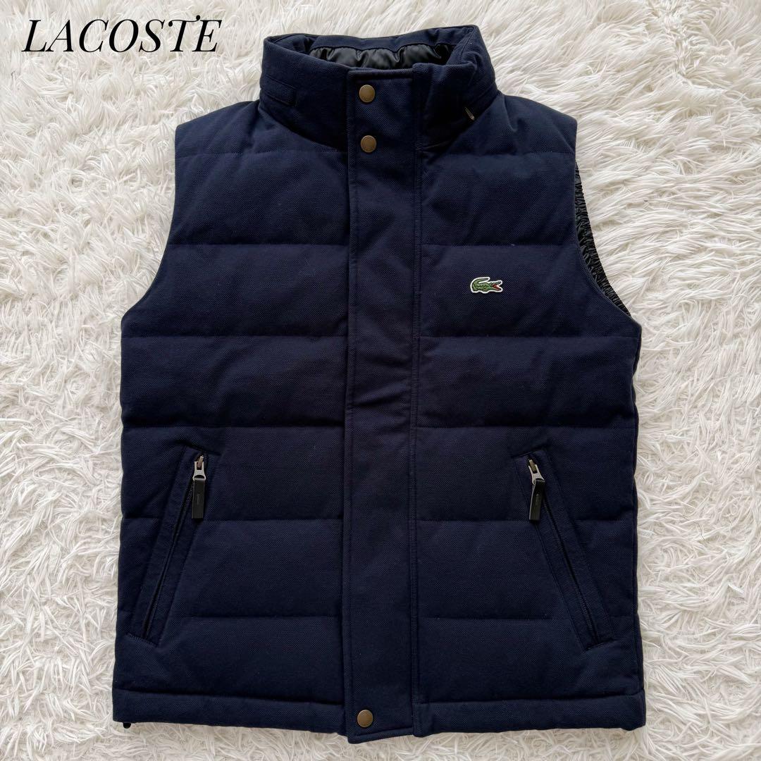 LACOSTE ラコステ ダウンベスト ネイビー ワンポイントロゴ 48