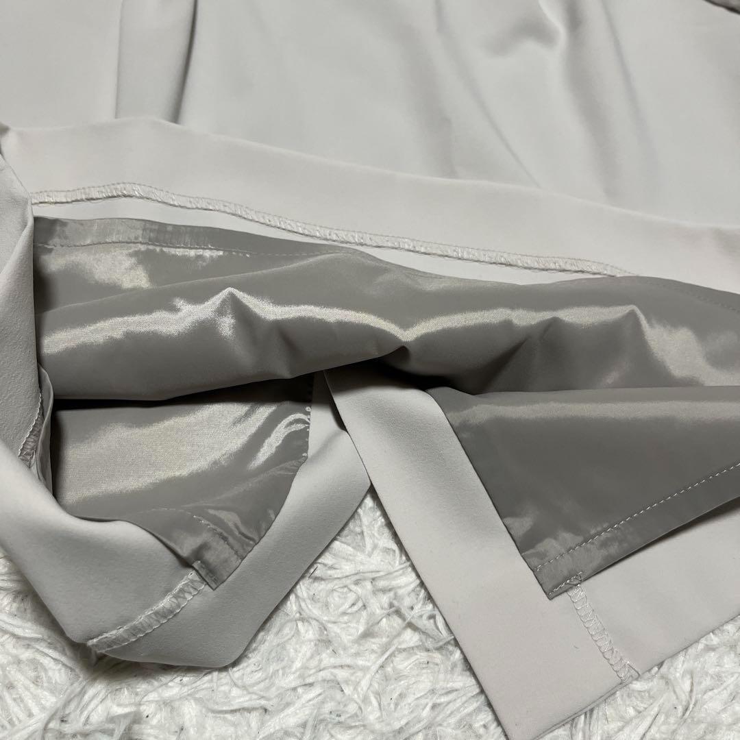 UNITED ARROWS スカートセット ライトグレー　ノーカラー ストレッチ