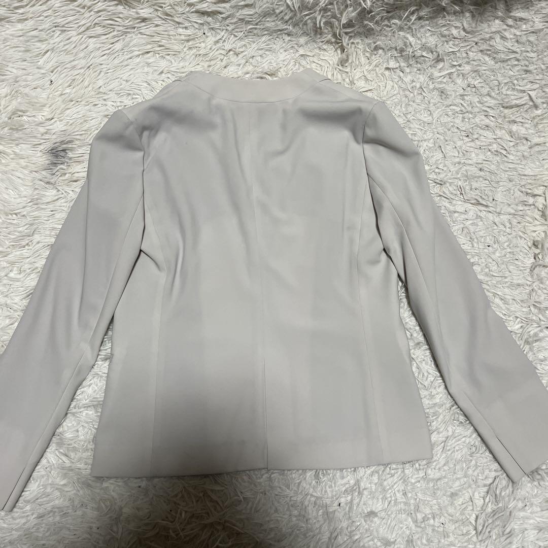 UNITED ARROWS スカートセット ライトグレー　ノーカラー ストレッチ