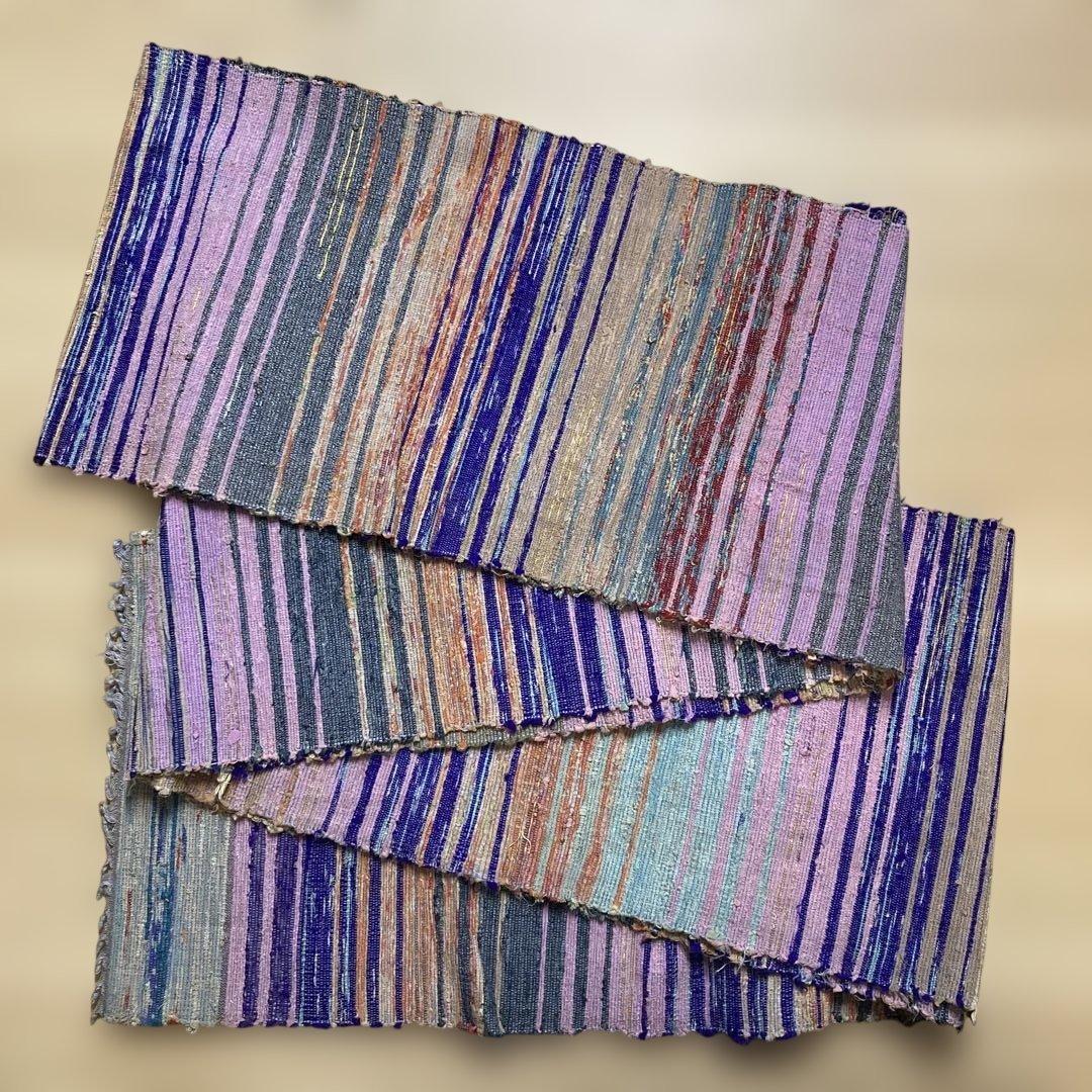 Os410 裂織　半幅帯　半巾