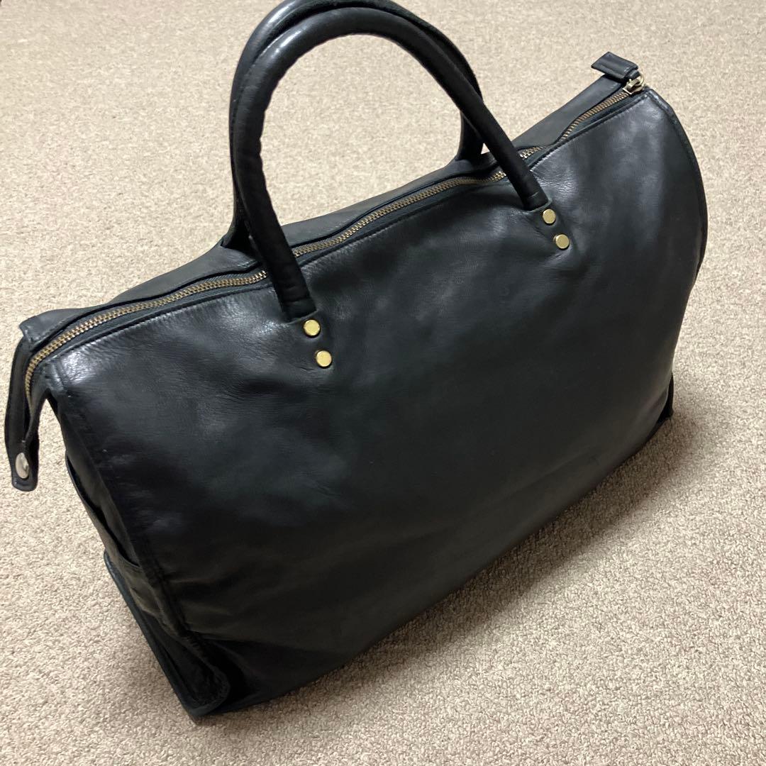 交渉可！ソメスサドル　大人メンズ ボストンバッグ　オールレザー大容量　ブラック