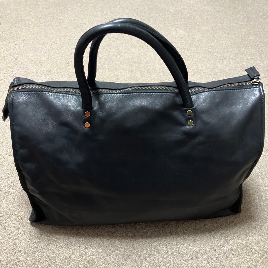 交渉可！ソメスサドル　大人メンズ ボストンバッグ　オールレザー大容量　ブラック