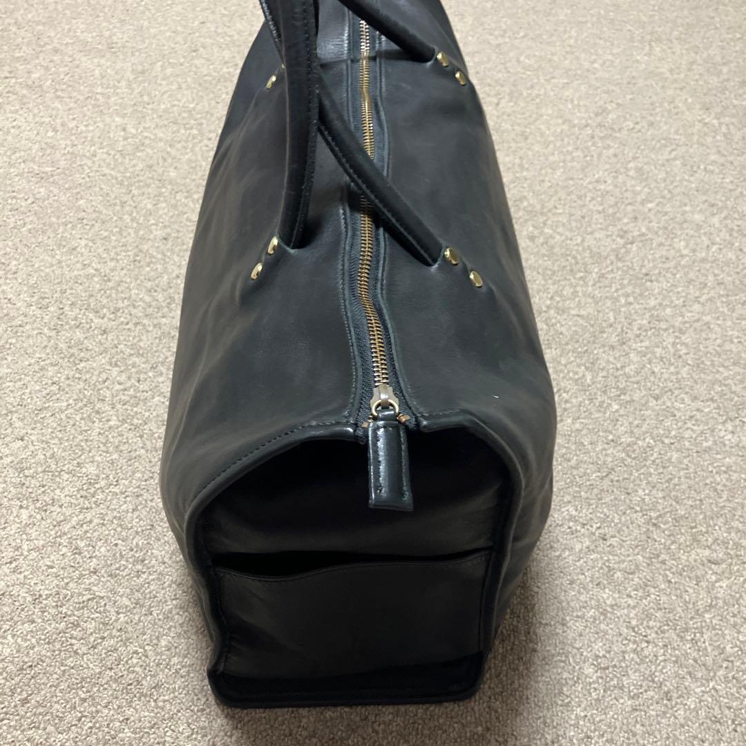 交渉可！ソメスサドル　大人メンズ ボストンバッグ　オールレザー大容量　ブラック