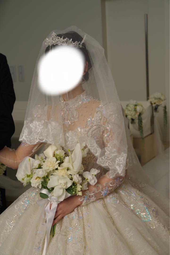 ぷり　韓国ウェディングドレス プリンセス　レース