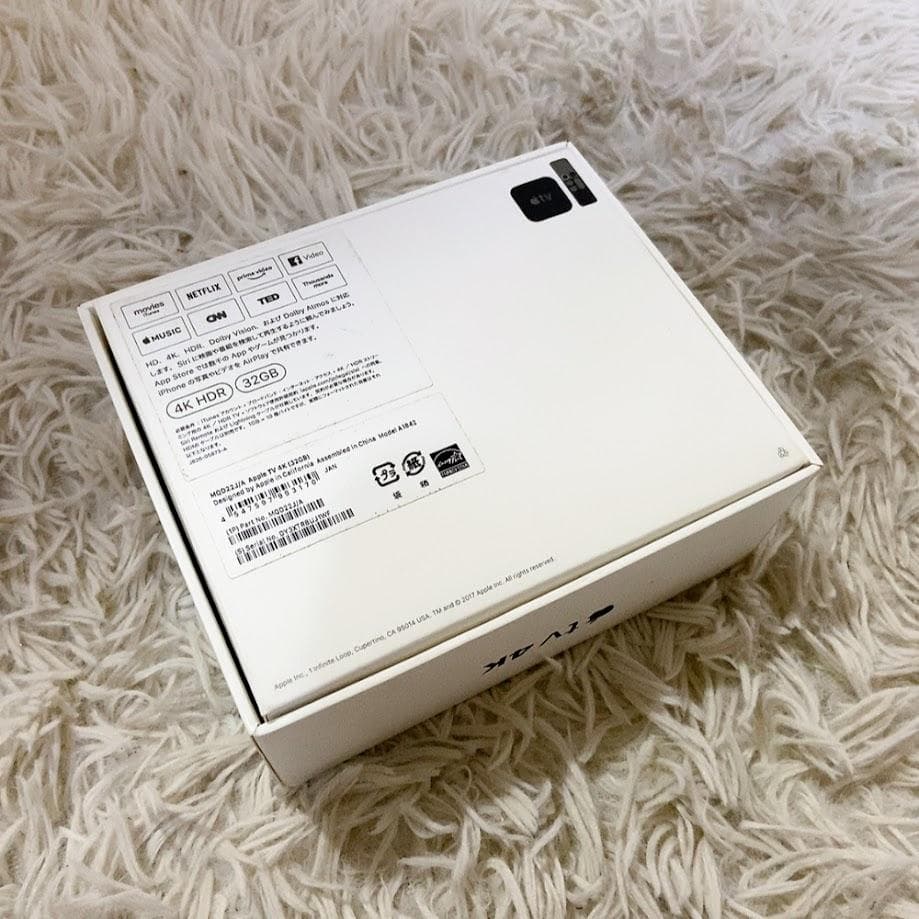 AppleTV 4K 第1世代 32GB A1842 MQD22J/A　★
