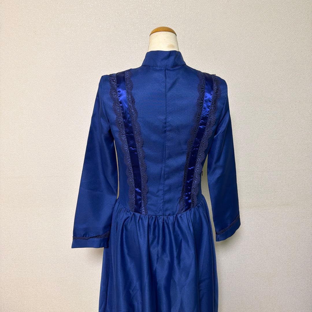 ジブリコスプレ　湯婆婆　青いロングドレスとウィッグ、特殊メイク鼻セット　美品