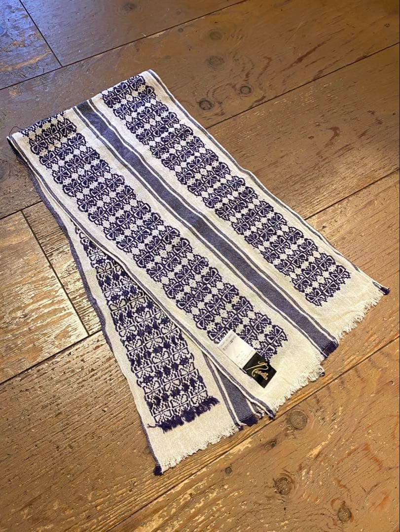 Needles 新品 未使用 ニードルズ ストール コットン ジャガード 蝶