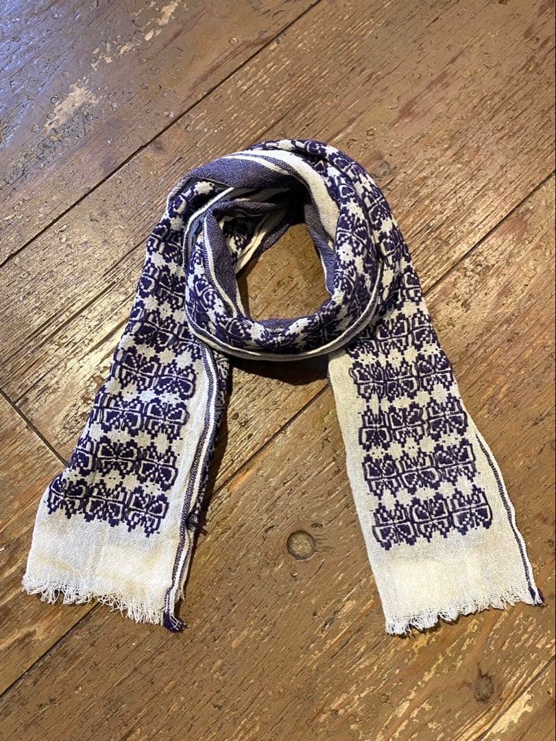 Needles 新品 未使用 ニードルズ ストール コットン ジャガード 蝶