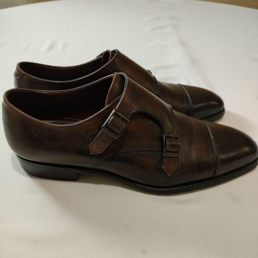 トレーディングポスト　革靴　ドレスシューズ　ダブルモンク　クロケット&ジョーンズ