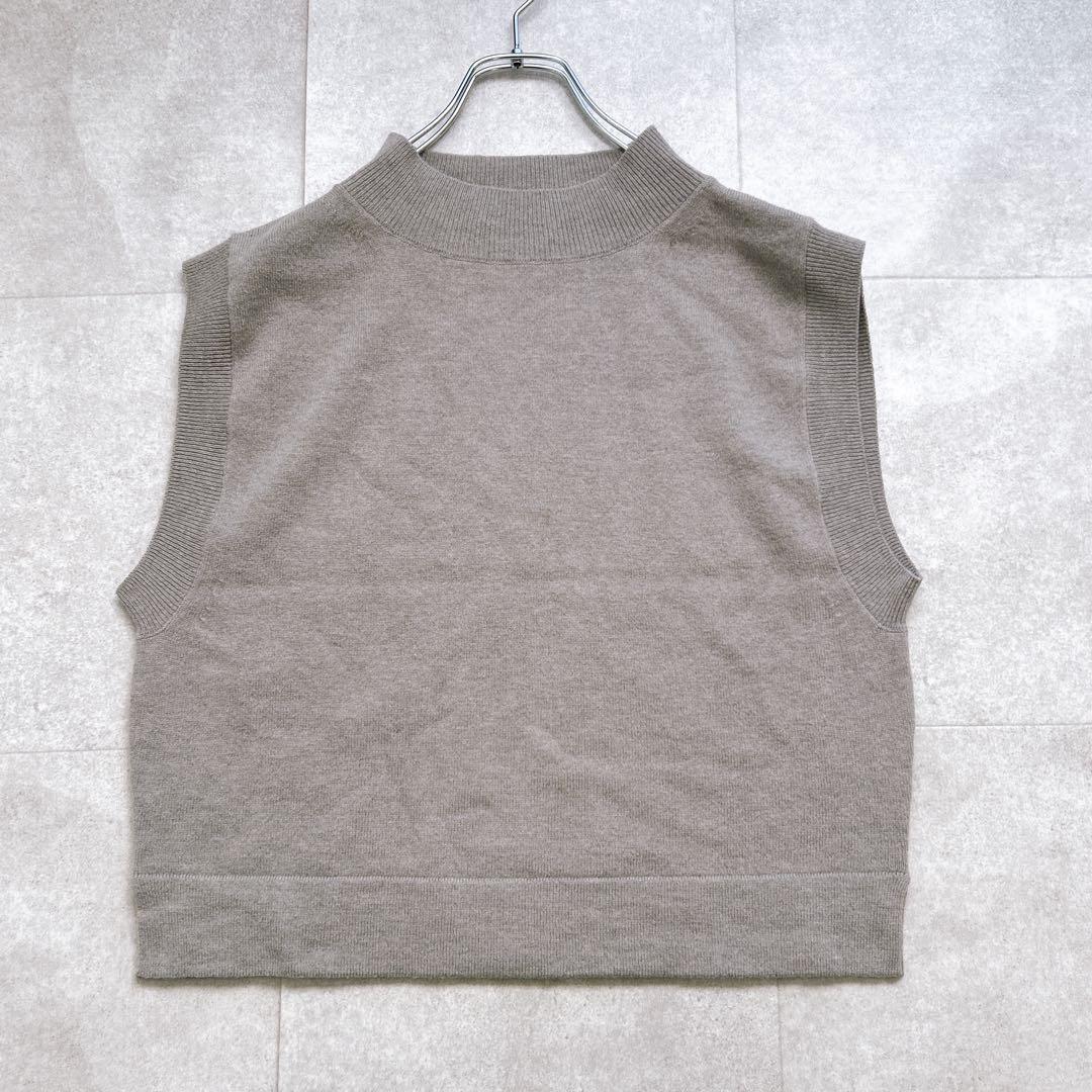 マーガレットハウエル　ウール カシミヤ ニットベスト モックネック Ⅱ 2022