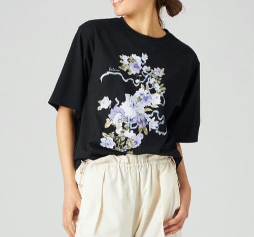 7日限定お値下げ　チャコット　オーバーTシャツ　花柄　ヨガ　バレエ　ジム