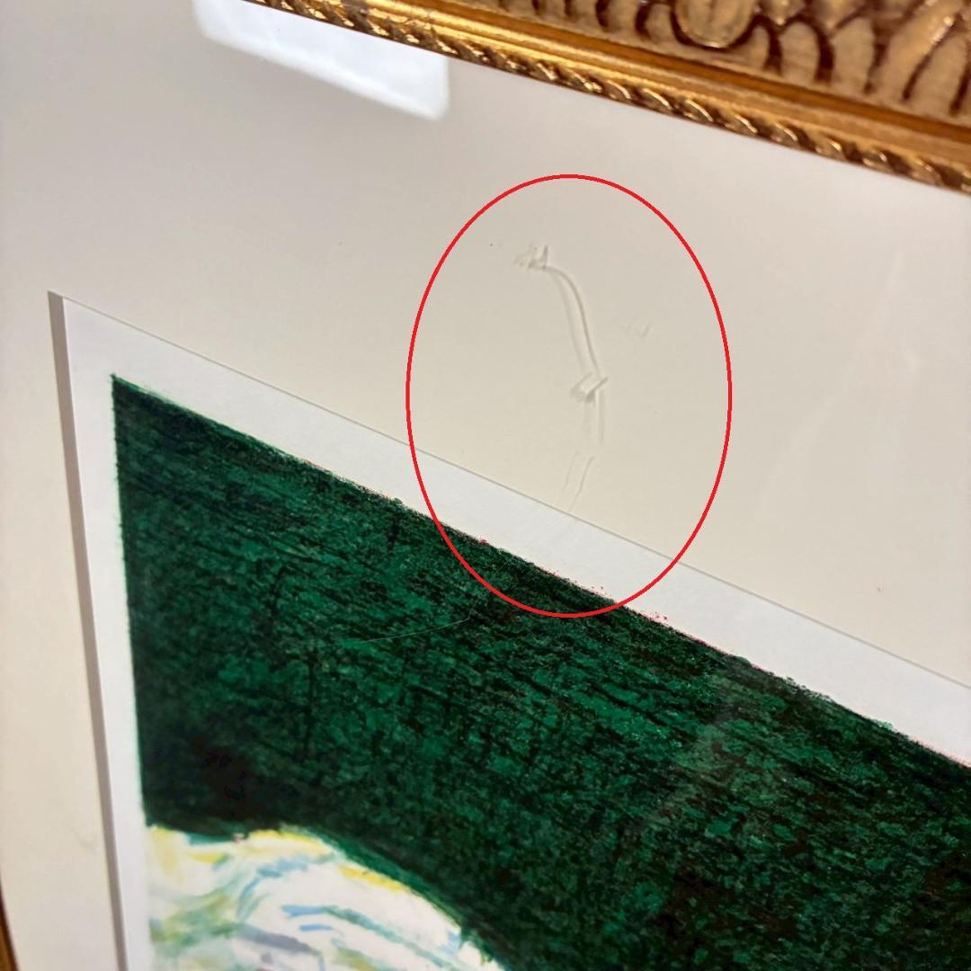 アンドレ・コタボ「赤い果物」静物 リトグラフ 直筆サイン入り 額縁入り